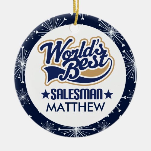 Salesman Personalized Christmas Ornament