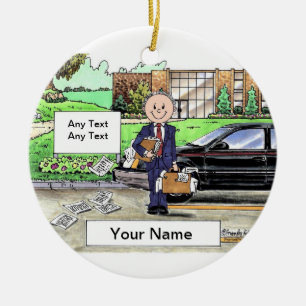 Salesperson - Male Ceramic Ornament