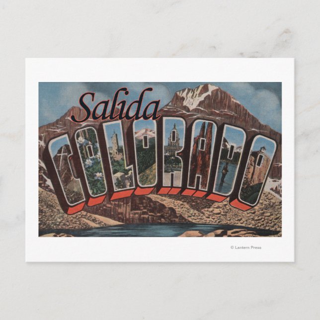 Salida, Colorado - Large Letter Scenes Postcard (Front)