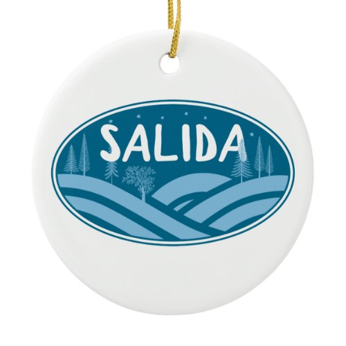 Salida Colorado Outdoors Ceramic Ornament