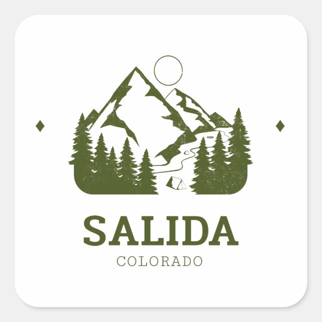 Salida - Colorado Square Sticker (Front)