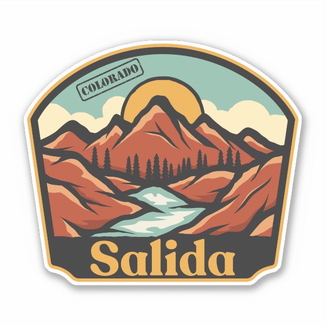 Salida, Colorado Sticker (Front)