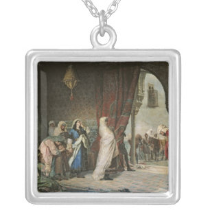 Salida del Boabdil, at the Alhambra Silver Plated Necklace