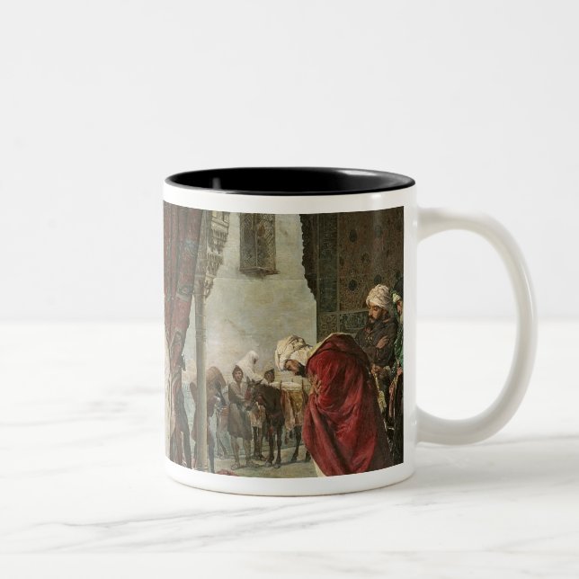 Salida del Boabdil, at the Alhambra Two-Tone Coffee Mug (Right)