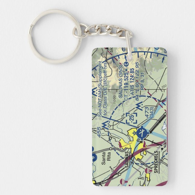 Salina Airport chart / taxi diagram Keychain (Front)