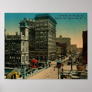 Salina St., Syracuse, New York Vintage Poster