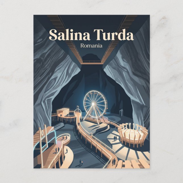Salina Turda Romania Postcard (Front)