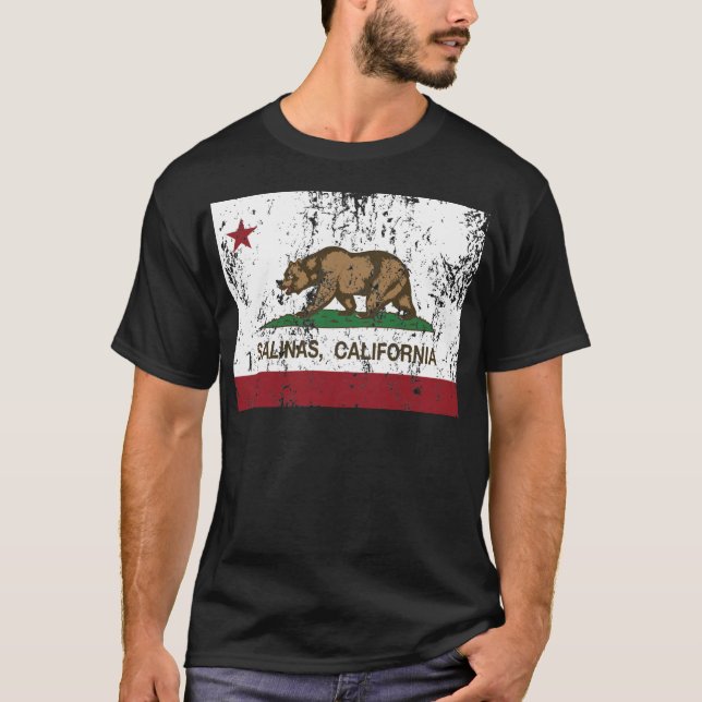 salinas california state flag T-Shirt (Front)