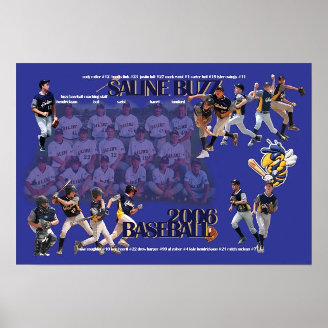 Saline Buzz Baseball 2006 Poster (Front)