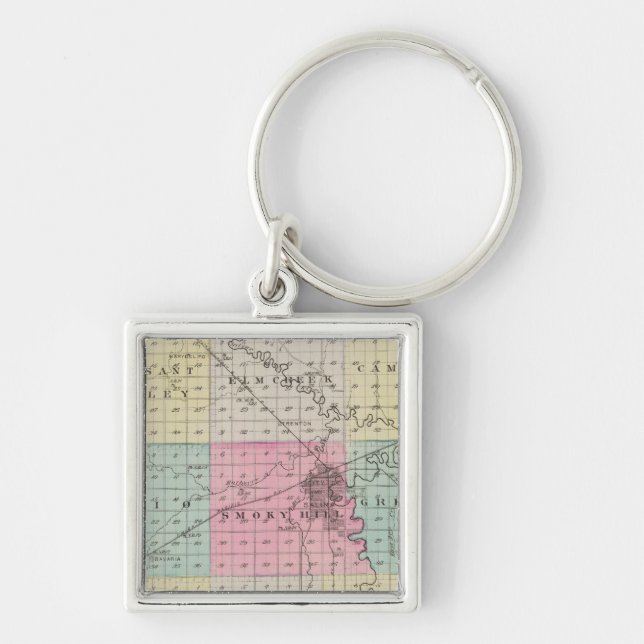 Saline County, Kansas Keychain (Front)