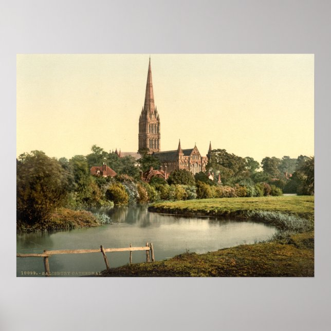 Salisbury Cathedral I, Wiltshire, England Poster (Front)