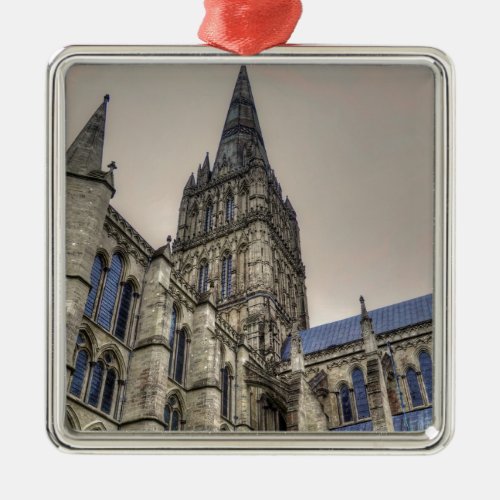 Salisbury Cathedral  Spire Wiltshire England Metal Ornament
