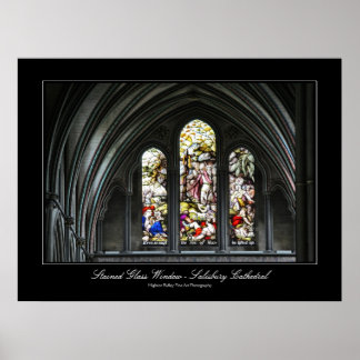 Salisbury Cathedral - Stained Glass Window Poster