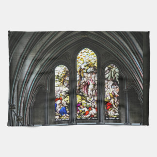 Salisbury Cathedral Transept Stained Glass Window Kitchen Towel