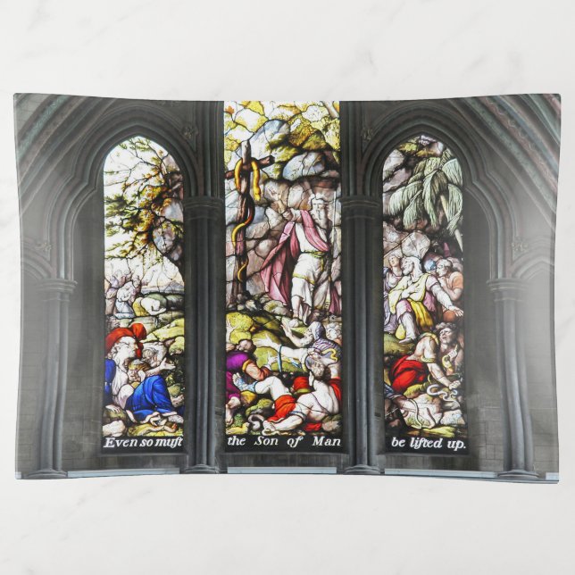 Salisbury Cathedral Transept Stained Glass Window Trinket Tray (Front)