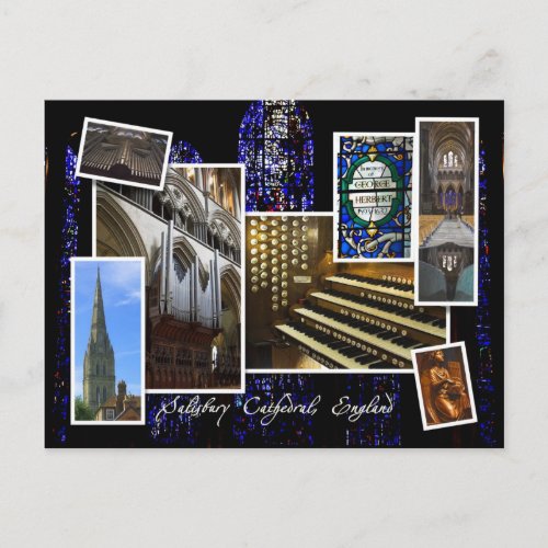 Salisbury Cathedral UK _ montage  postcard
