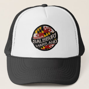 Salisbury Maryland flag grunge trucker hat