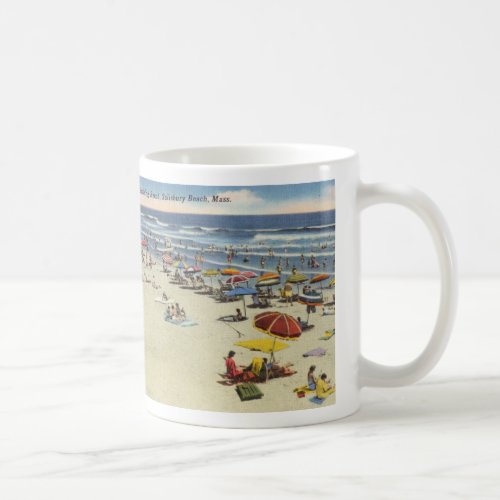 Salisbury Massachusetts _ Vintage Beach Scene Coffee Mug