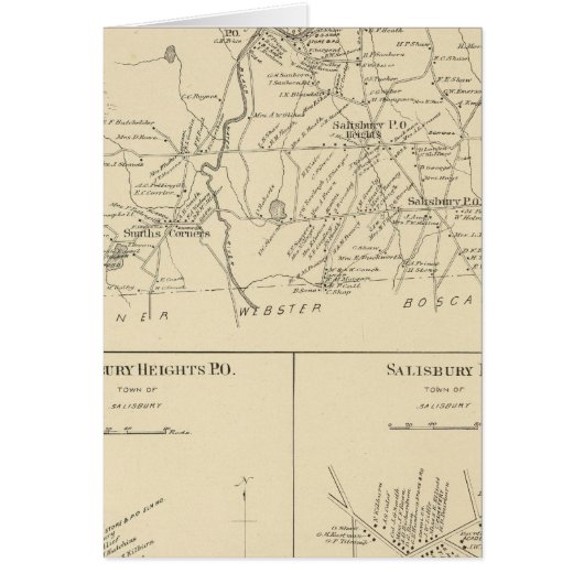 Salisbury, Merrimack Co Cards (Front)
