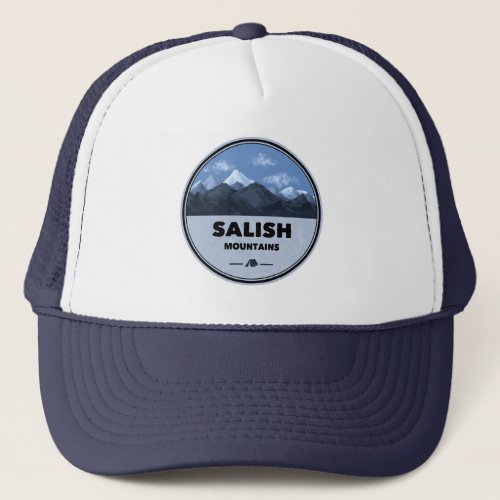 Salish Mountains Montana Camping Trucker Hat