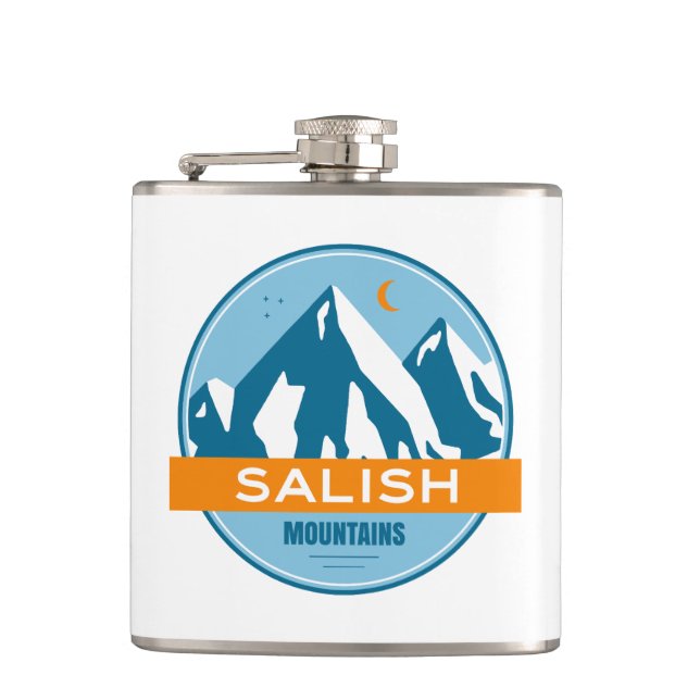 Salish Mountains Montana Flask (Front)