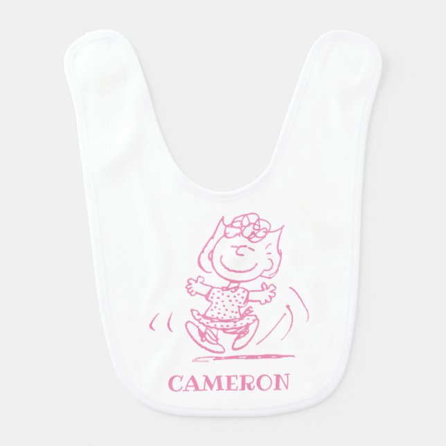 Sally Brown Dancing Baby Bib (Front)