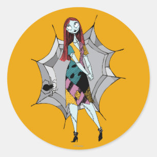 Sally in Spider Web Classic Round Sticker