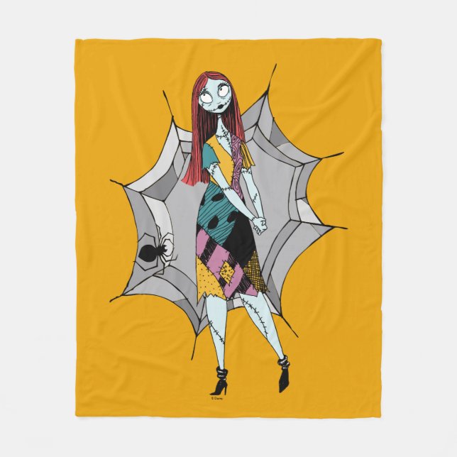 Sally in Spider Web Fleece Blanket (Front)