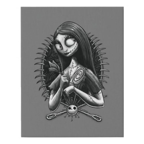Sally  Nightmare Before Christmas Tatoo Style Faux Canvas Print