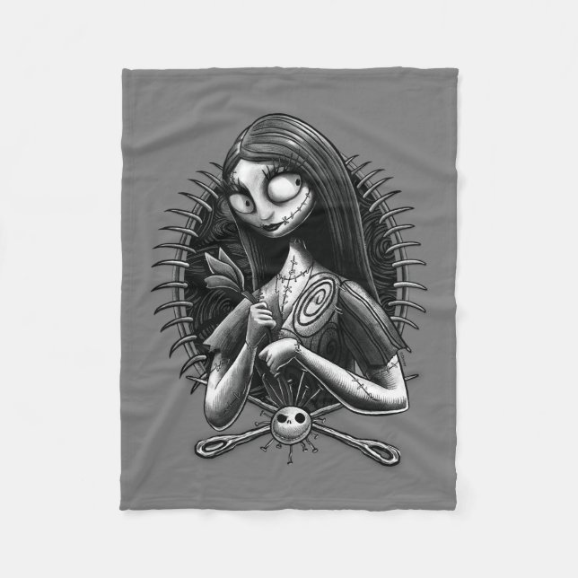 Sally | Nightmare Before Christmas Tatoo Style Fleece Blanket (Front)