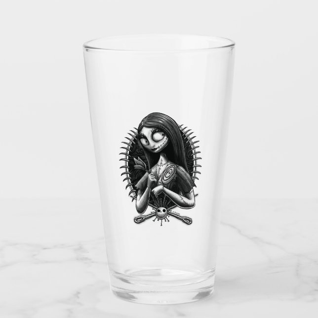 Sally | Nightmare Before Christmas Tatoo Style Glass (Front)