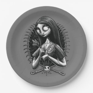 Sally Nightmare Before Christmas Tatoo Style Paper Plates