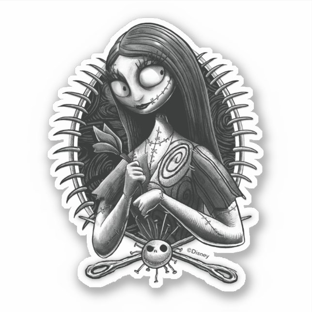 Sally | Nightmare Before Christmas Tatoo Style Sticker (Front)