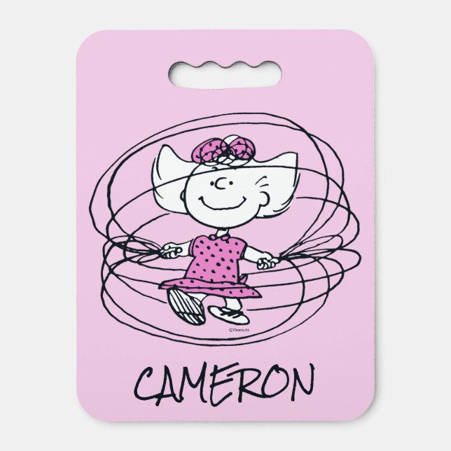 Sally Playing Jump Rope Seat Cushion (Front Vertical)