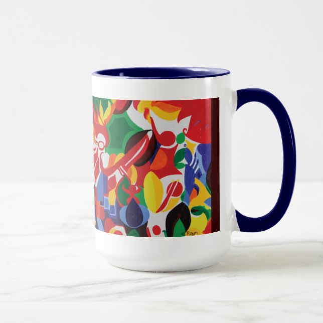 Sally Rayn: White Horse mug (Right)