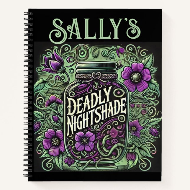 Sally’s Deadly Nightshade Journal - Gothic Floral  (Front)