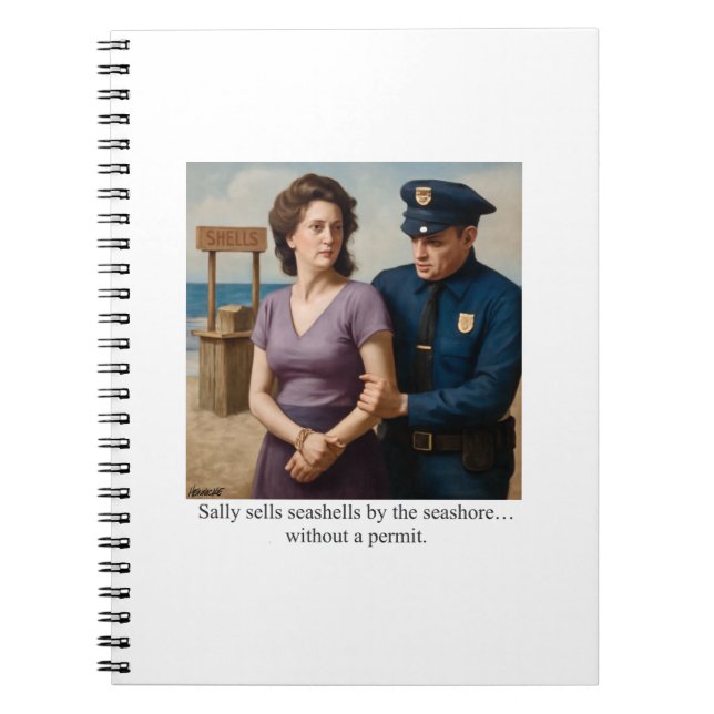 Sally sells seashells by the seashore notebook (Front)