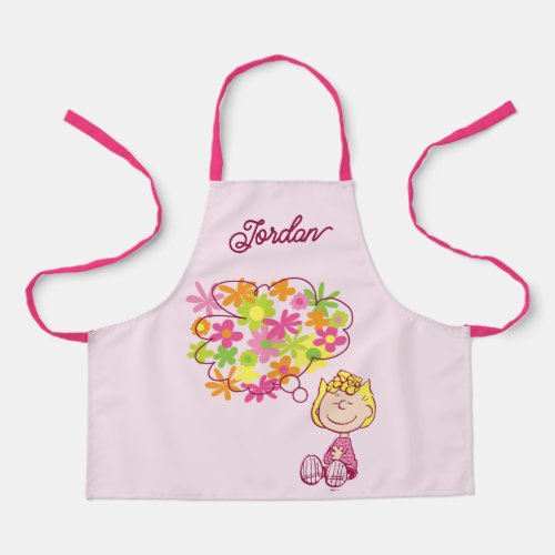 Sally Thinking of Flowers  Add Your Name Apron