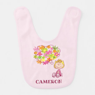 Sally Thinking of Flowers Baby Bib