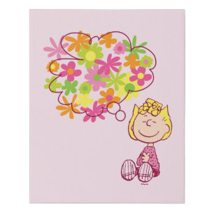 Sally Thinking of Flowers Faux Canvas Print