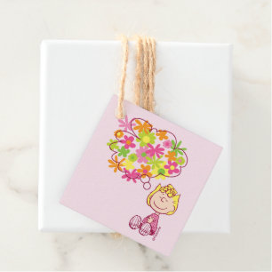 Sally Thinking of Flowers Favor Tags