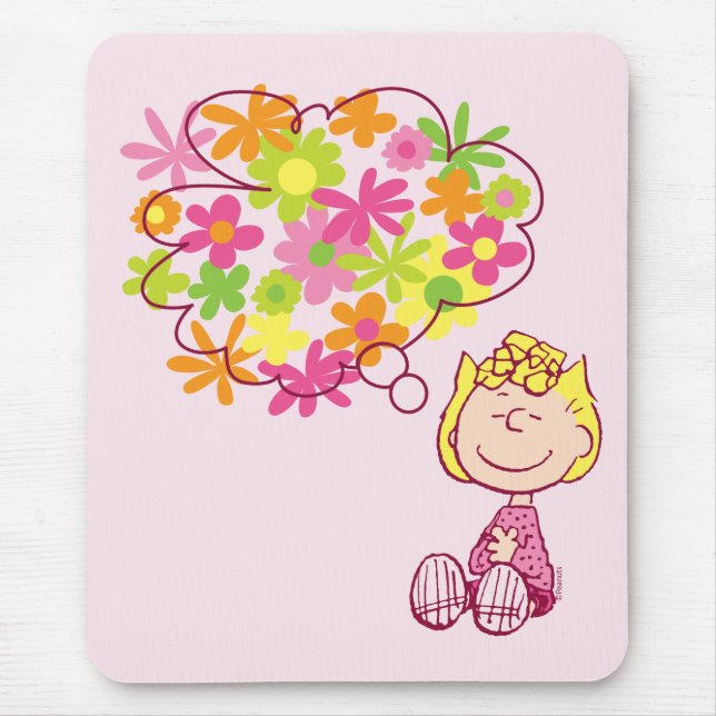 Sally Thinking of Flowers Mouse Pad (Front)