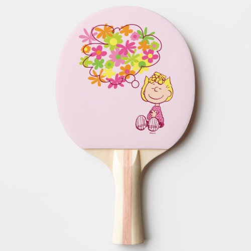 Sally Thinking of Flowers Ping Pong Paddle