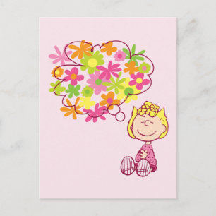 Sally Thinking of Flowers Postcard