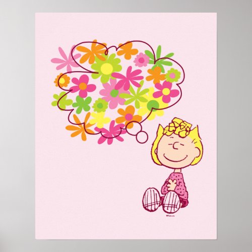 Sally Thinking of Flowers Poster