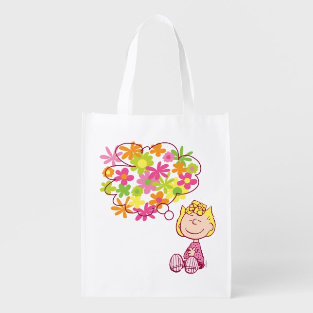 Sally Thinking of Flowers Tote Bag (Front)