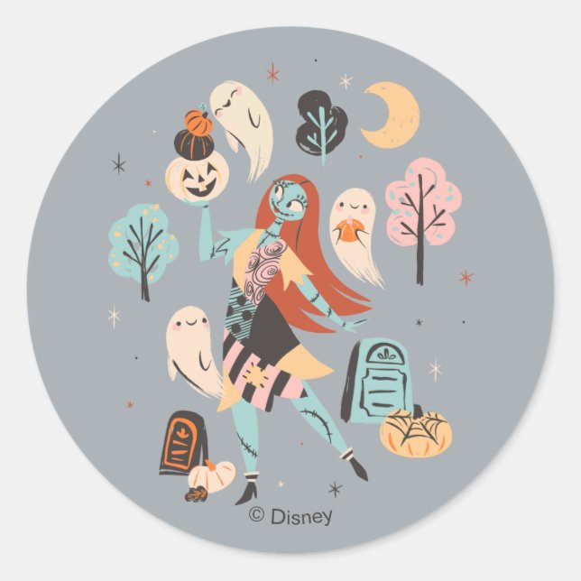 Sally's Magical Halloween Adventure Classic Round Sticker (Front)