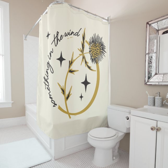 Sally's Thistle - Something In The Wind Shower Curtain (In Situ)