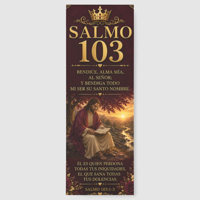 Salmo 130 Christian Bookmark (Front)