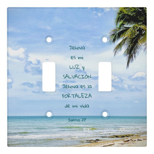 Salmo 27 Jehova Luz Salvación  Verso Bíblico  Light Switch Cover (Front)